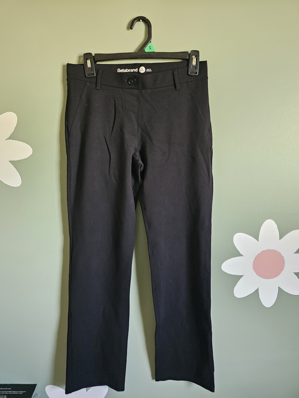 Betabrand Black Women's Straight-Leg Dress Pants
